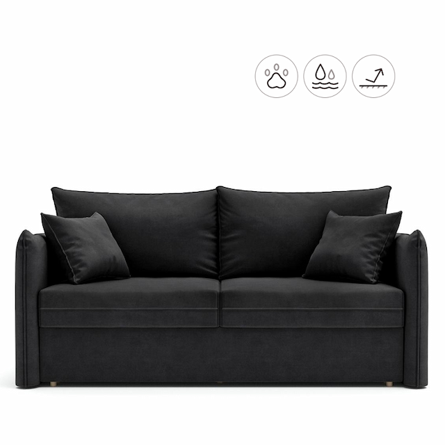 Диван Мастерфабрик Виви Нью ТТ Saga dark grey ткань рогожка