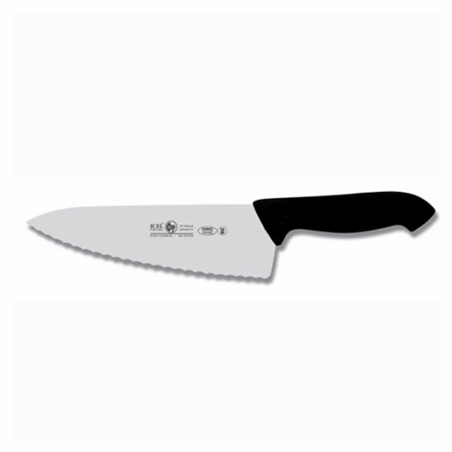 Нож поварской "Шеф" 25см с волнистой кромкой, черный HORECA PRIME 28100.HR60000.250
