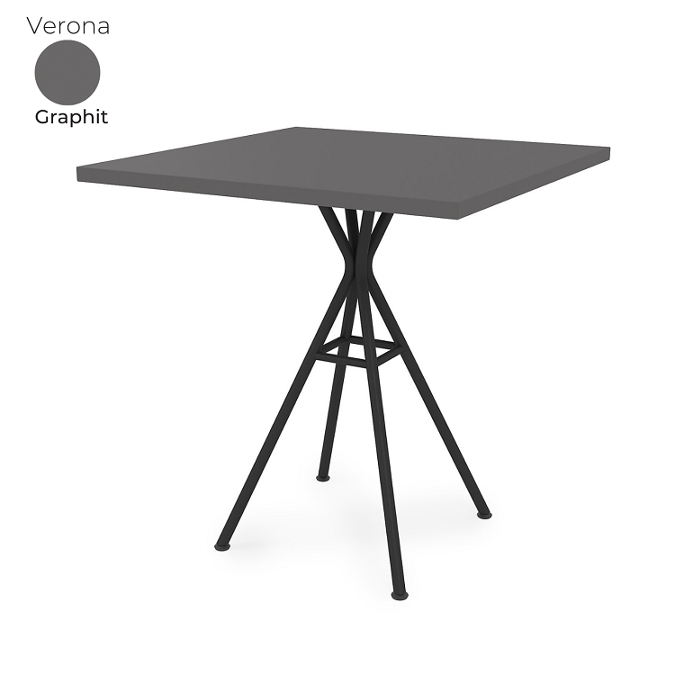 Стол обеденный квадратный Алсав 21Verona.007.K Graphit