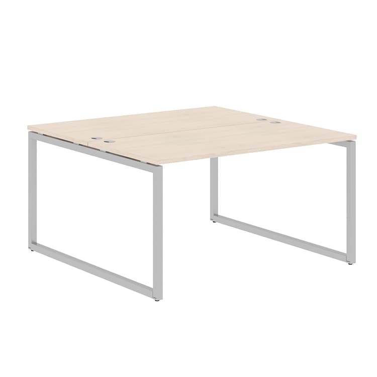 Стол 2-х местный Skyland XQWST 1414 бук тиара/алюминий 1400х1406х750
