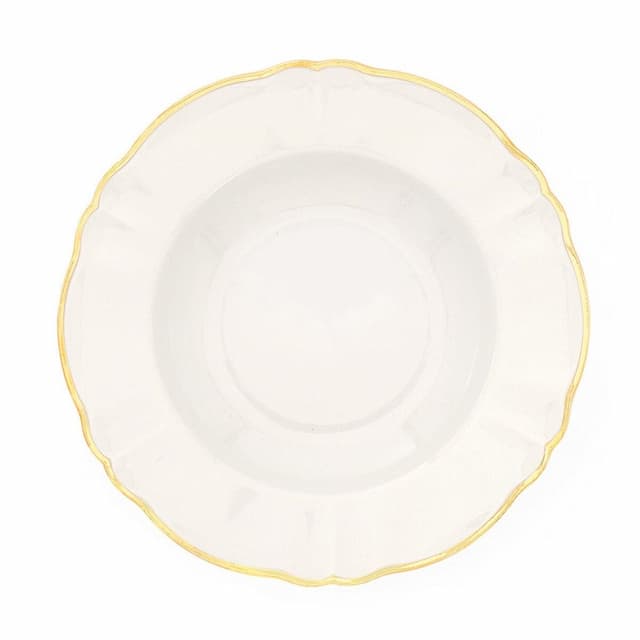 Тарелка Ø 23 см Bitossi Parisienne PAR02006 (цвет молочный, с золотым ободком)