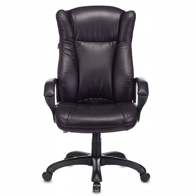 Кресло руководителя Бюрократ CH-879N темно-коричневый NE-15 эко.кожа крестов. пластик