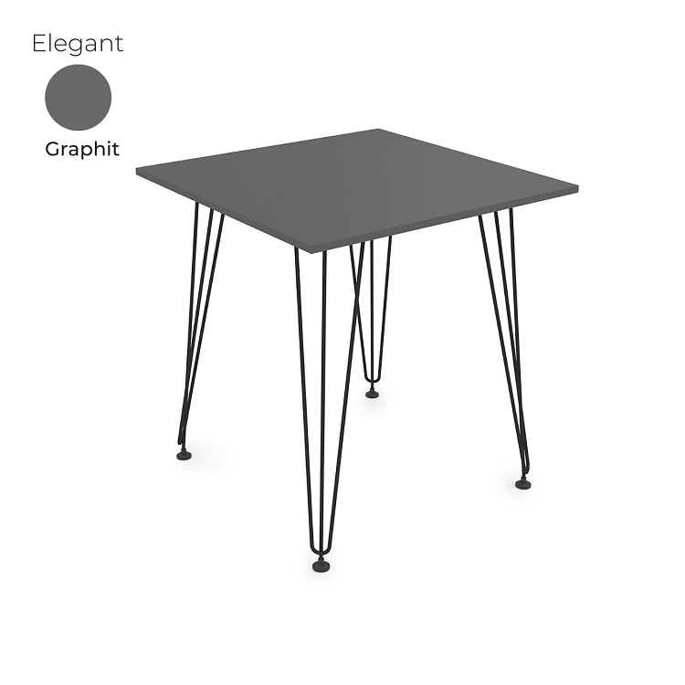 Стол обеденный квадратный Алсав 21Elegant.007 Graphit