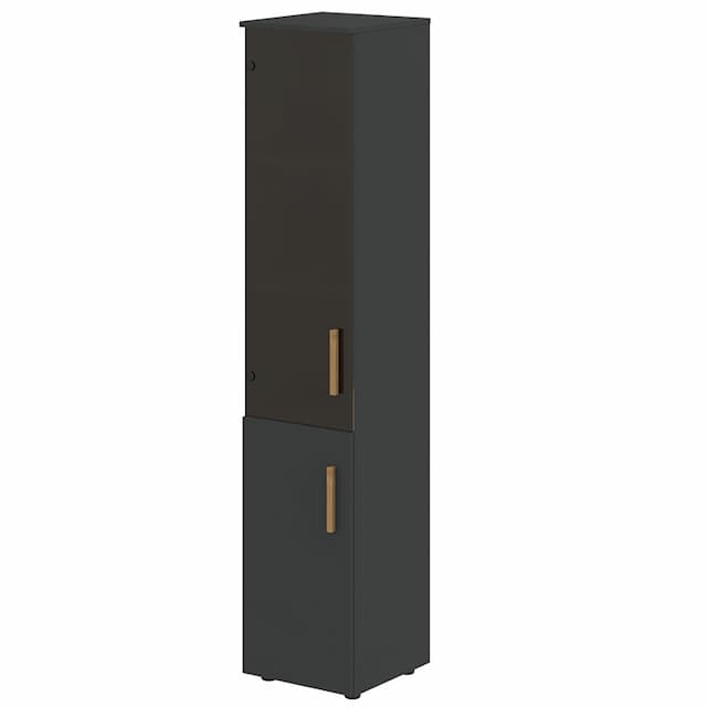 Шкаф колонка комбинированная (L) с топом Skyland FHC 40.2(L) черный графит/черный графит 404х429х1983 FORTA