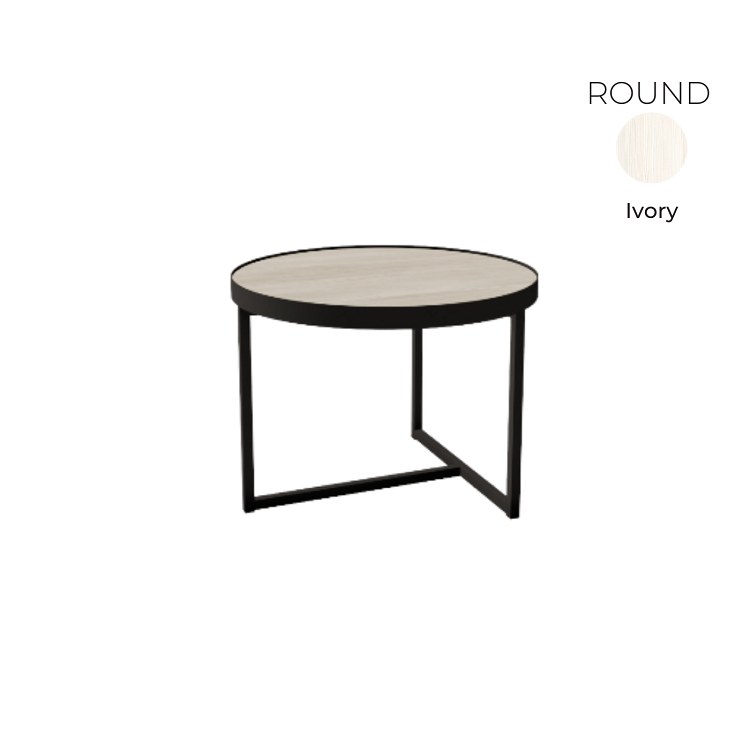 Стол журнальный круглый Алсав 21ROUND.006 Ivory