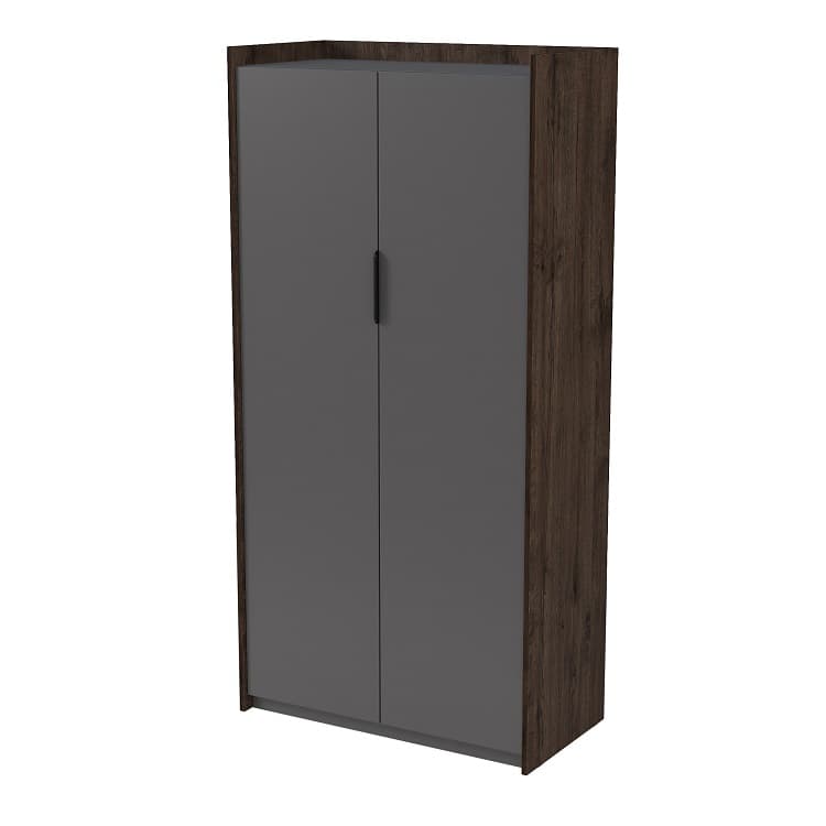 Шкаф высокий Алсав MAGNETIC 15ШД.189 (900х460х1828) брауни/graphit