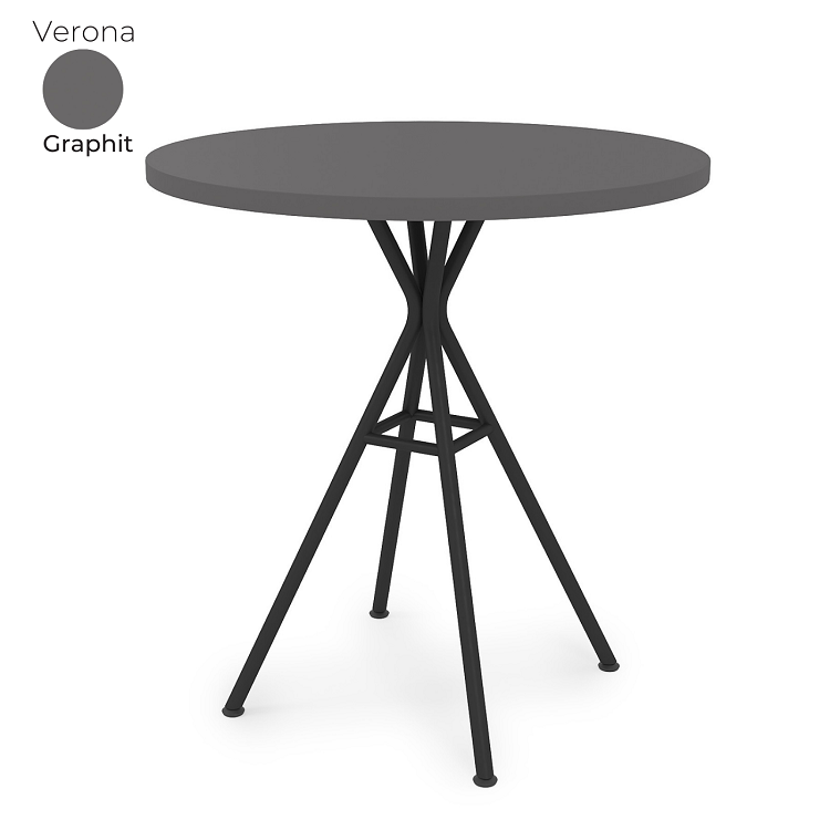 Стол обеденный круглый Алсав 21Verona.007.R Graphit