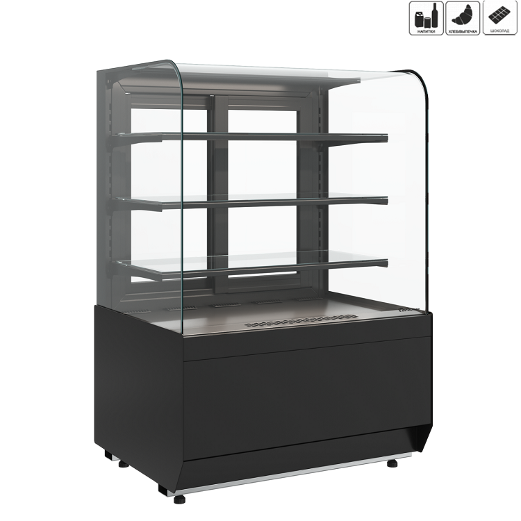Витрина холодильная Carboma KR70 VM 0,9-1 LIGHT (9005)﻿