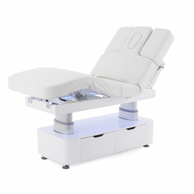 Массажный стол электрический MED-MOS ММКМ-2 (КО-157.1Д) белый, с подогревом ложа