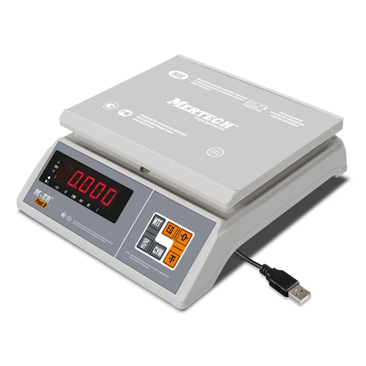 Фасовочные настольные весы MERTECH M-ER 326 AFU-3.01 "Post II" LED USB-COM